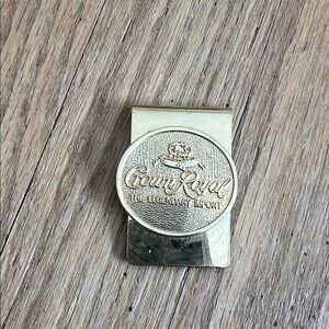 RARE VINTAGE CROWN ROYAL Gold Plated Money Clip GUC Promotional Rare
